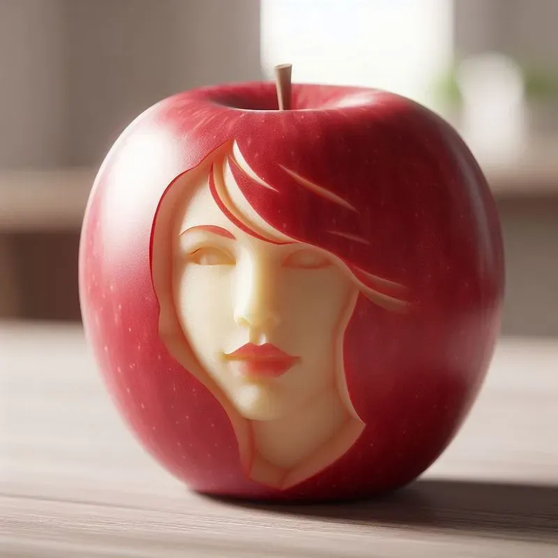 Carved Apple Art