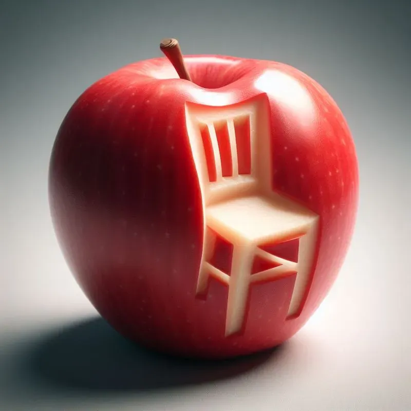 Carved Apple Art