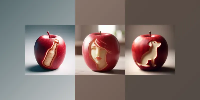Carved Apple Art generated by undefined