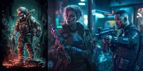 Celebrity Cyberpunks generated by midjourney
