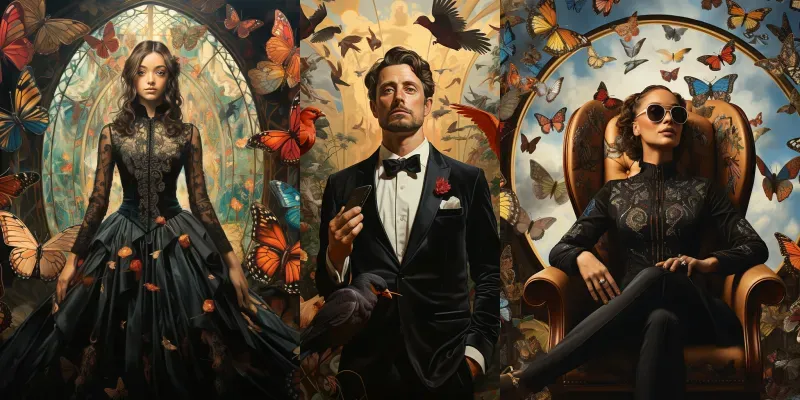 Futuristic Victorian Portraits generated by undefined