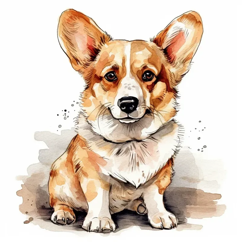 Watercolor Animals White Bgs
