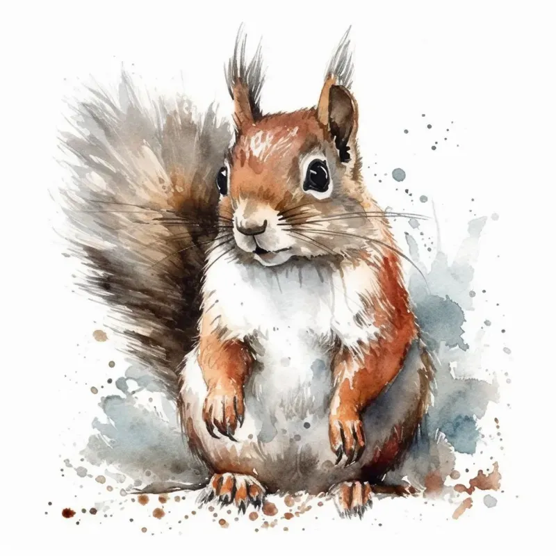 Watercolor Animals White Bgs