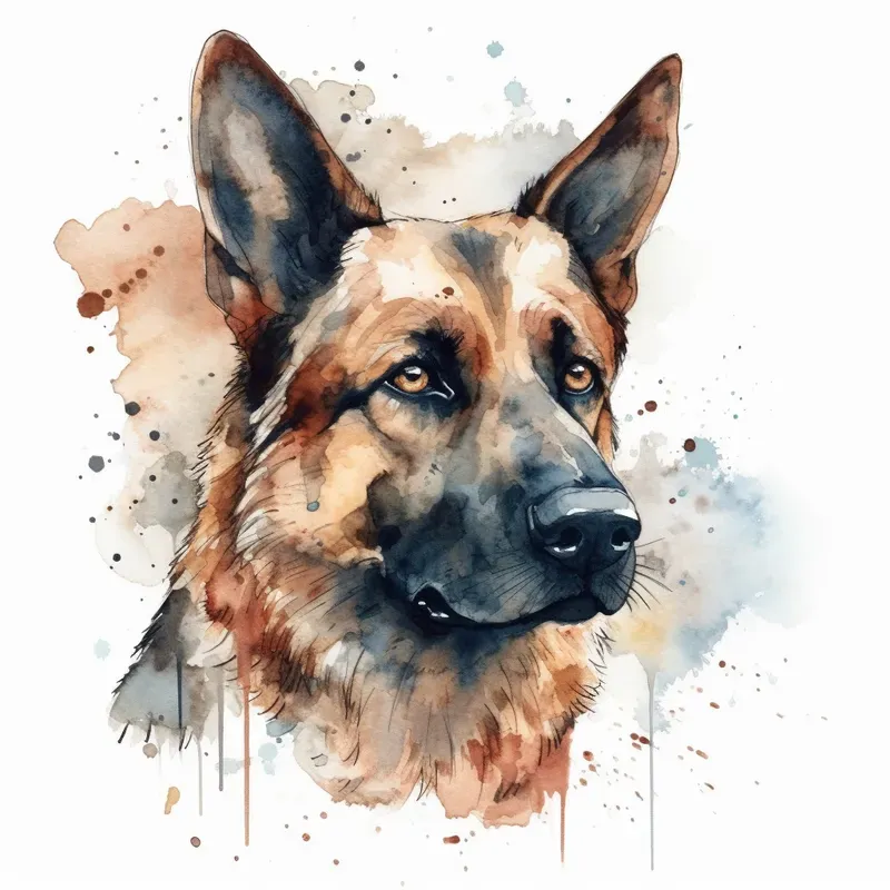 Watercolor Animals White Bgs