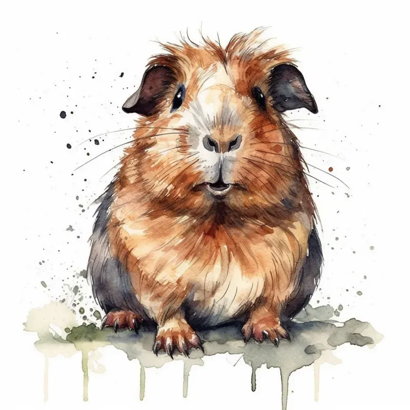 Watercolor Animals White Bgs