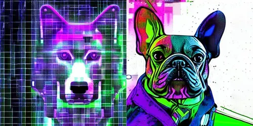 Cyberpunk Dog Avatar generated by promptbase