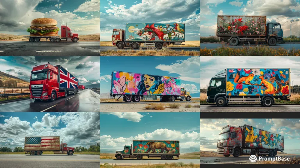 Custom Truck Ad Shot - Epic Vibrant