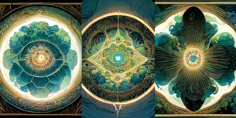 Glowing Mandalas generated by undefined