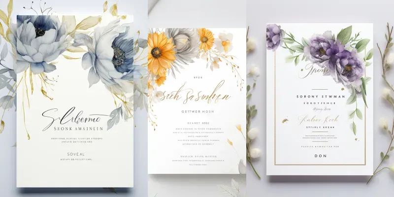 Elegant Simple Wedding Invitations generated by undefined