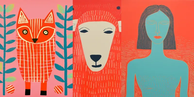 Risograph Illustrations generated by undefined