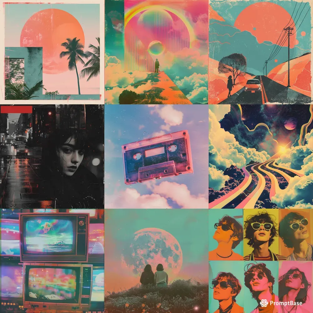 Dreamy Retro Album Cover Art
