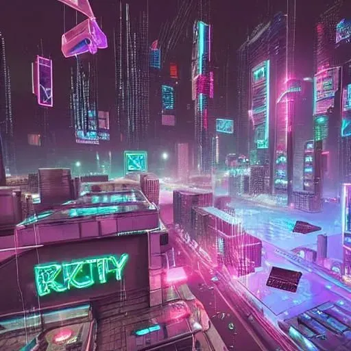 Aesthetic Cyberpunk Cities