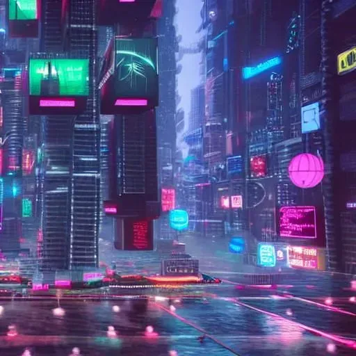 Aesthetic Cyberpunk Cities