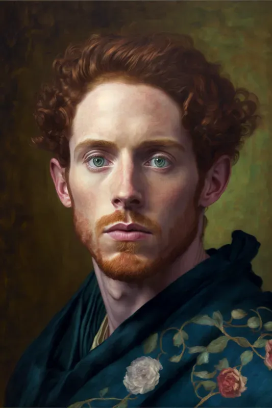 Victorian Era Painted Portraits Of Men