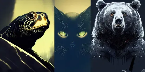 Animals Epic Portrait generated by midjourney