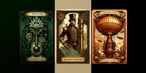 Steampunk Tarot Cards generated by midjourney