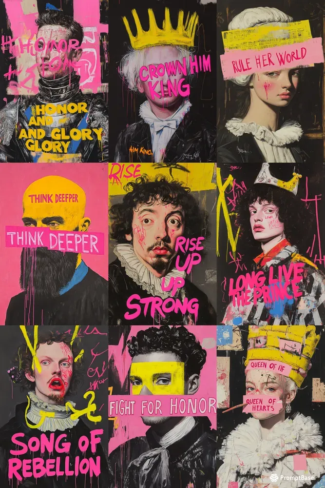 Baroque Graffiti Portrait Series