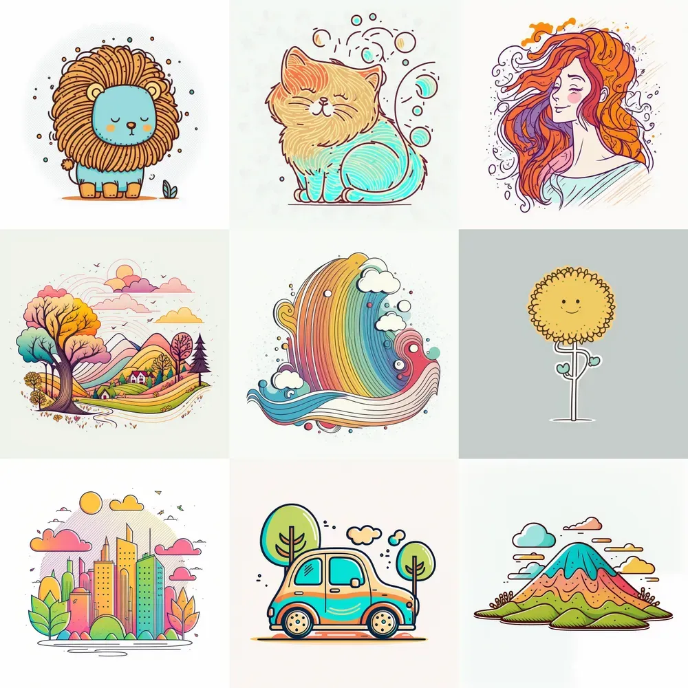 Thin Line Illustrations