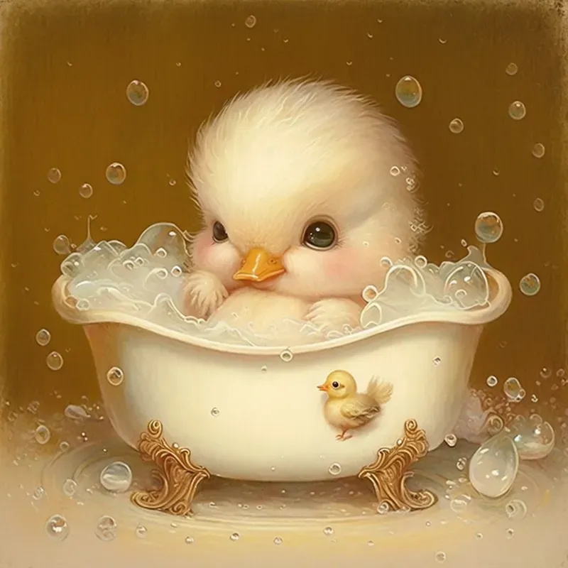 Beautiful Puppies Bathing