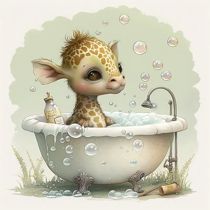 Beautiful Puppies Bathing