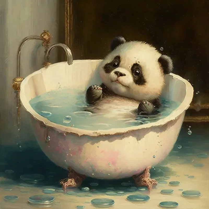 Beautiful Puppies Bathing