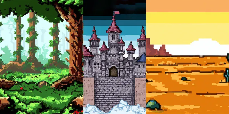 Pixel Rpg Game Backgrounds generated by undefined