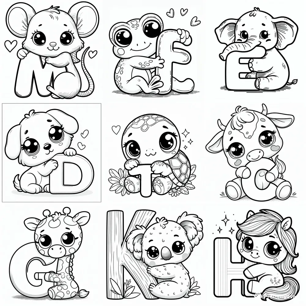 Easy Educational Children Coloring Pages