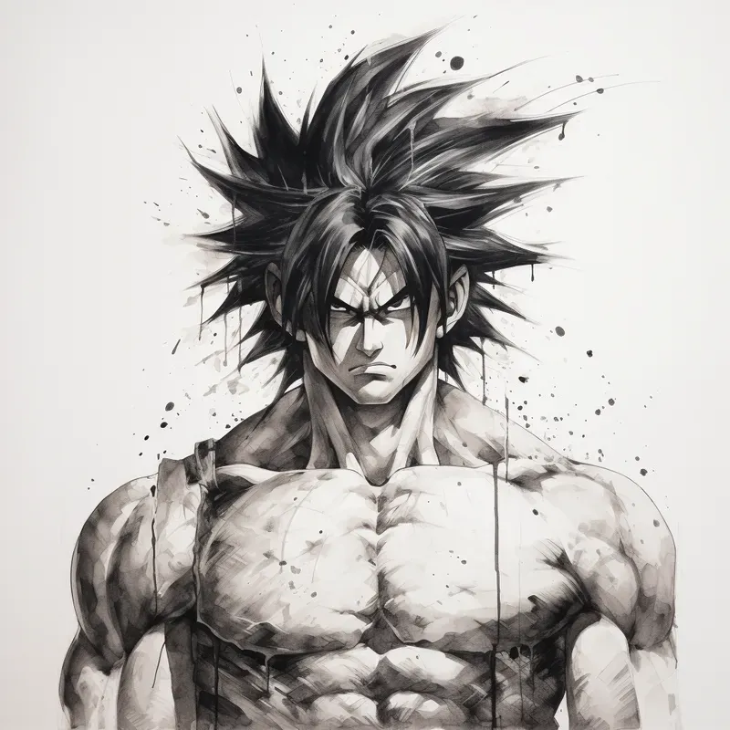 Drawings Anime Characters Black And White