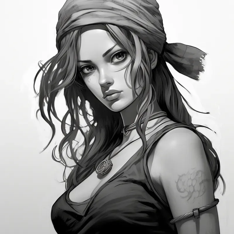 Drawings Anime Characters Black And White