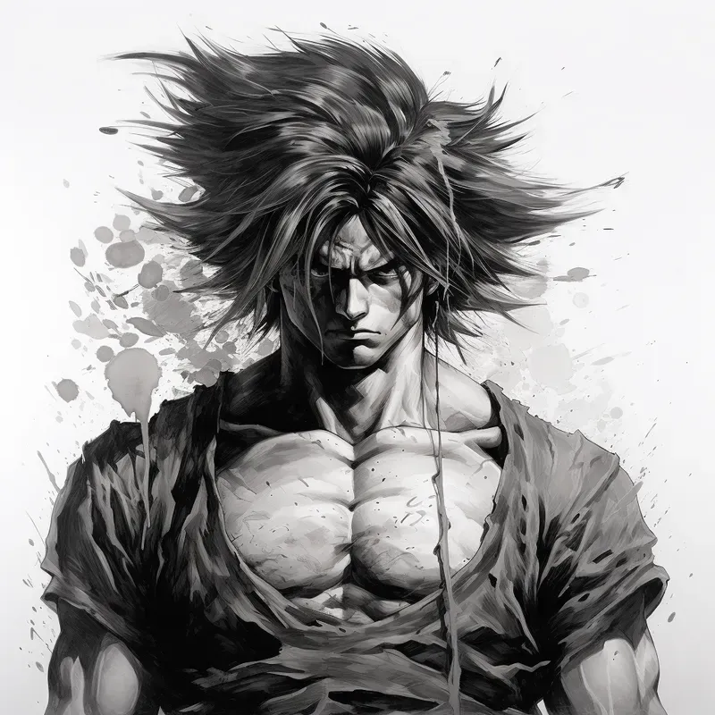 Drawings Anime Characters Black And White