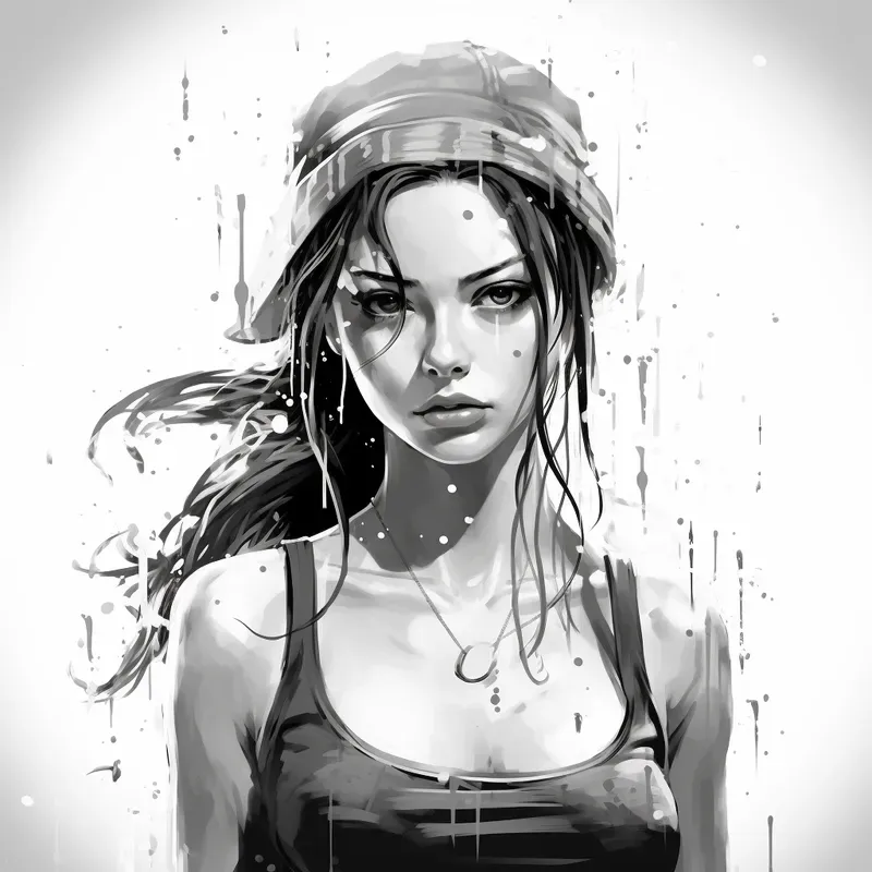 Drawings Anime Characters Black And White