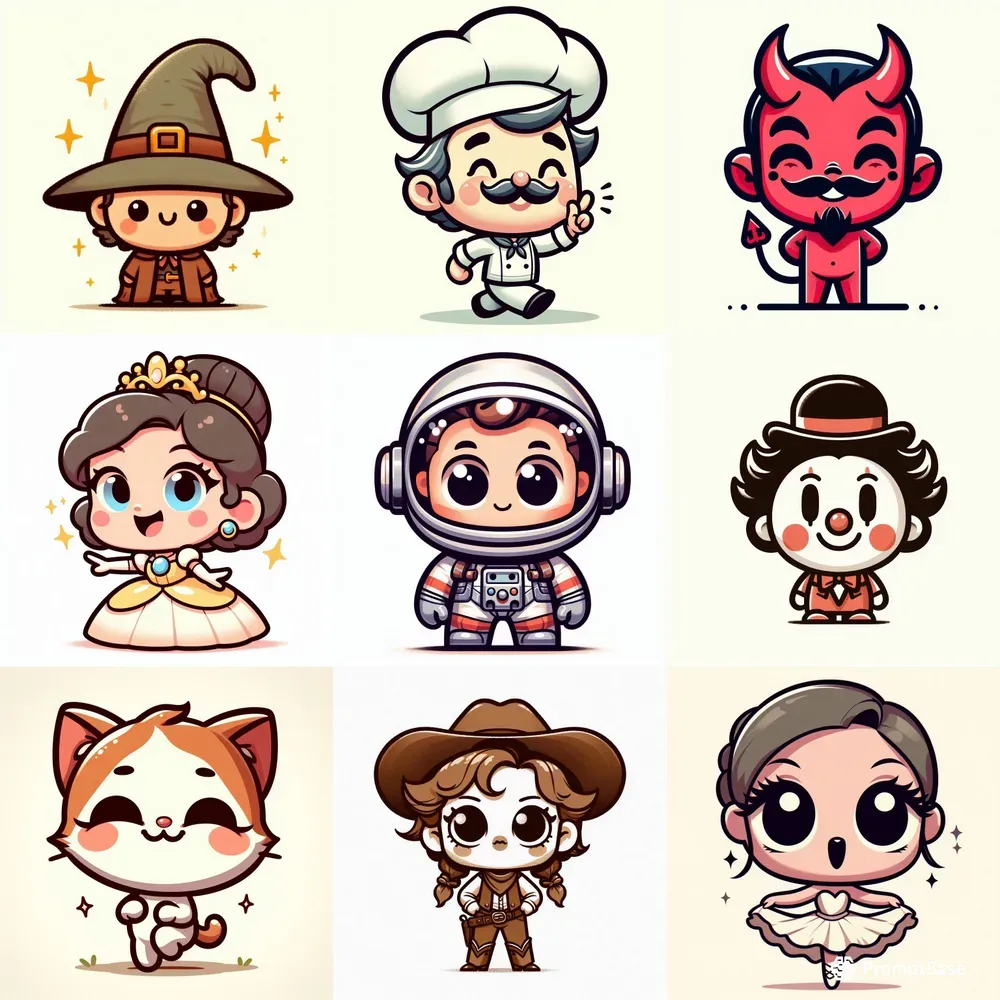 Cute Vintage Cartoon Characters