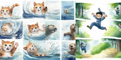 Childrens Comic Book Scenes generated by midjourney
