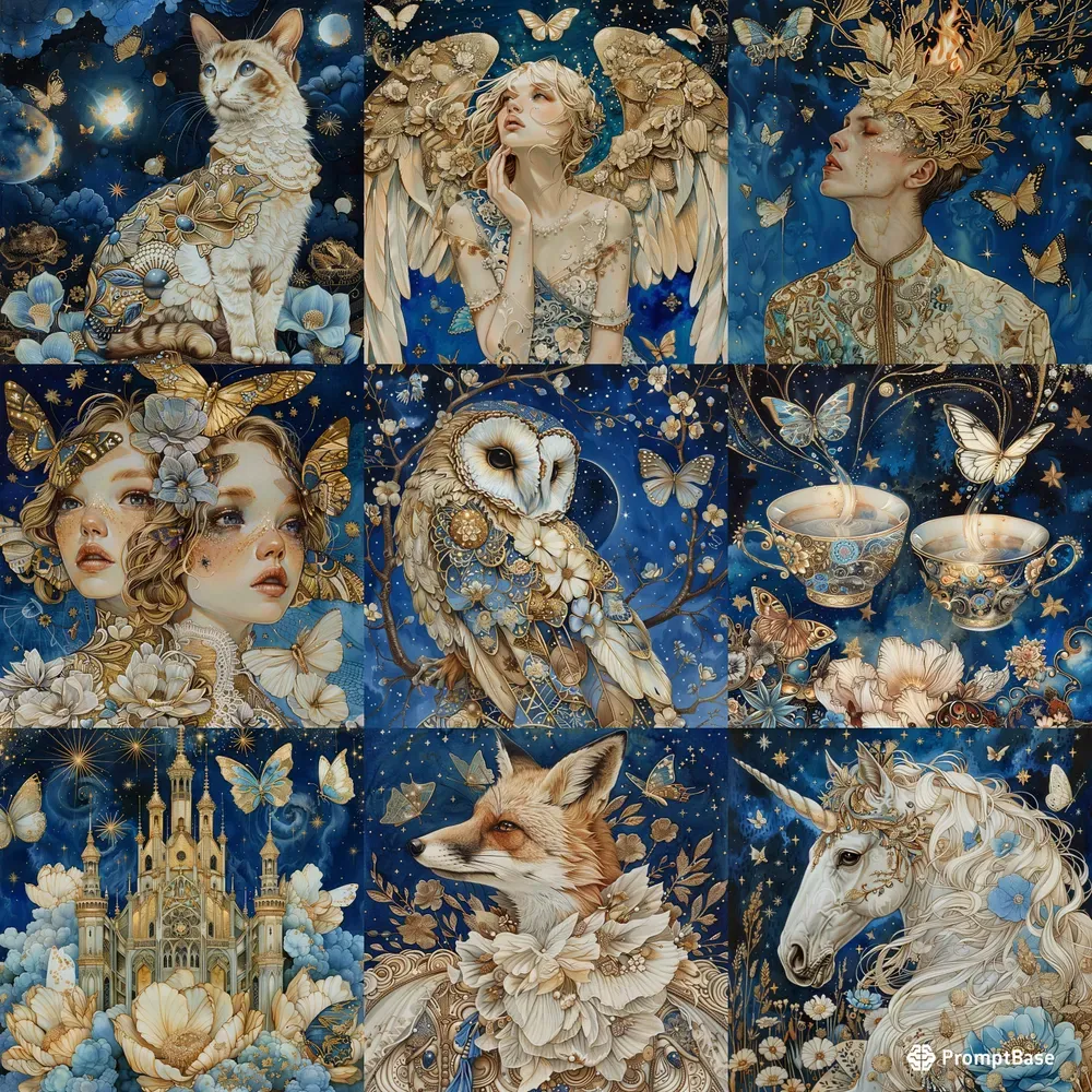 Serene Cosmos Elegance Art