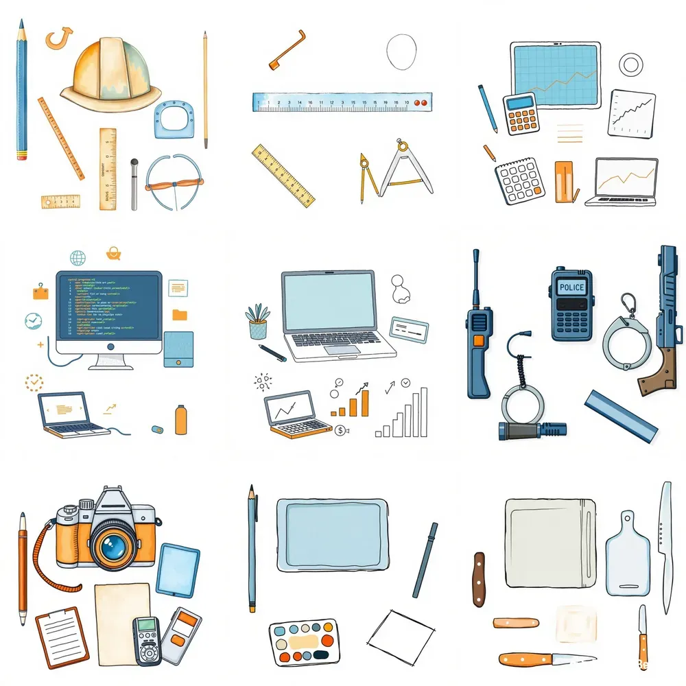 Office Equipment Illustrations