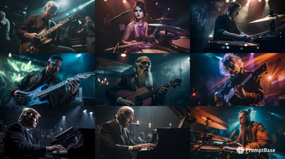 Famous Persons Rock Concert Photos
