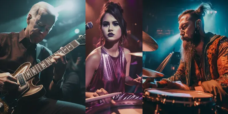 Famous Persons Rock Concert Photos generated by undefined
