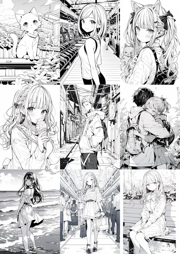 Manga Sketches Illustrations