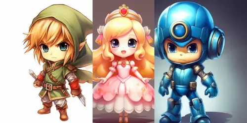Cute Chibi Video Game Characters generated by midjourney