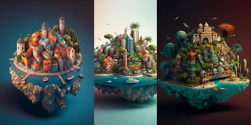 Tiny Cityscape Models generated by undefined