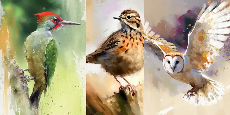Watercolour Abstract Wildlife generated by undefined