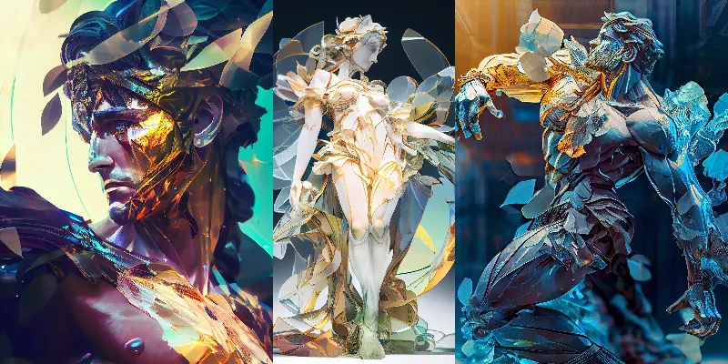 Dramatic Glass Art generated by undefined