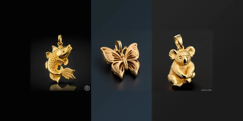 Solid Gold Animal Charm Pendants generated by undefined