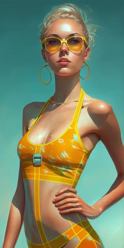 Photorealistic Beauties In Color Fashion