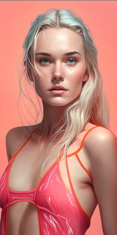 Photorealistic Beauties In Color Fashion