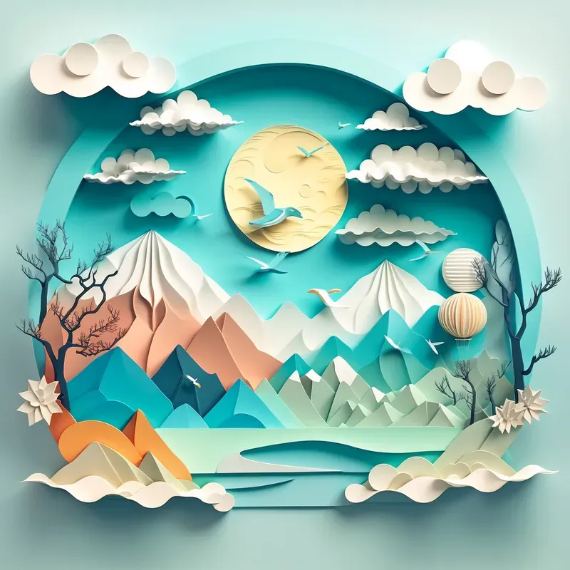 Tranquil Serenity Paper Art Landscapes