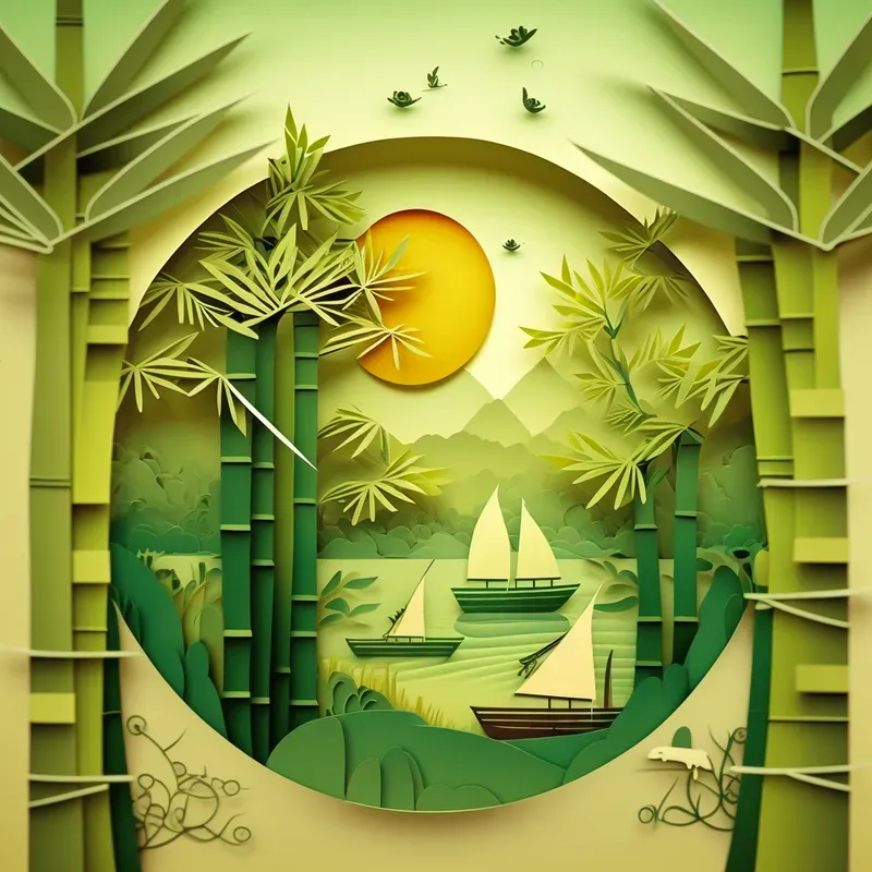 Tranquil Serenity Paper Art Landscapes