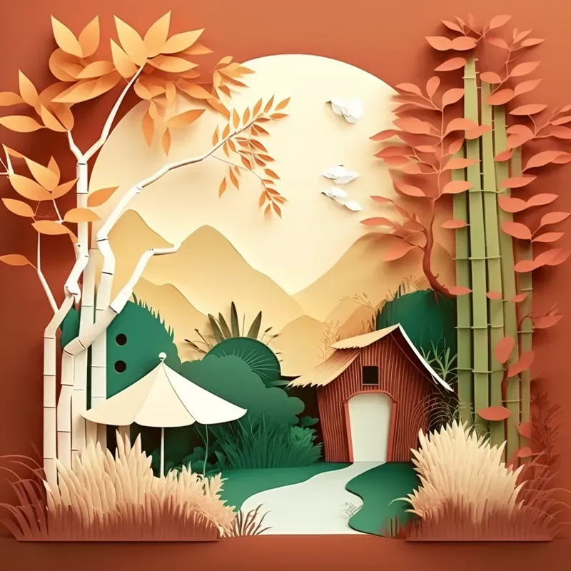 Tranquil Serenity Paper Art Landscapes