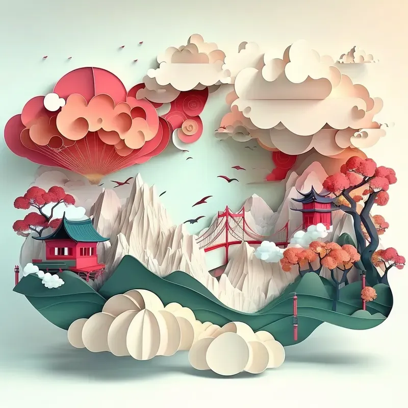 Tranquil Serenity Paper Art Landscapes