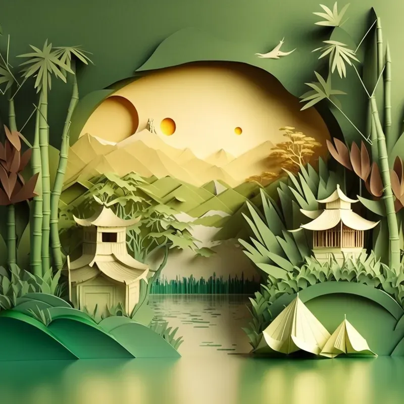 Tranquil Serenity Paper Art Landscapes